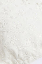 Chic Broderie Anglaise Triangle Bikini Top in White