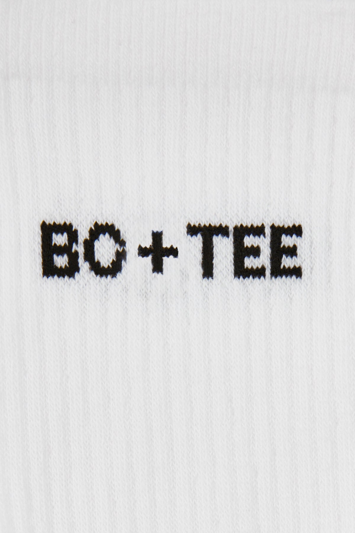 Chic Ribbed Half-Crew Socks in White