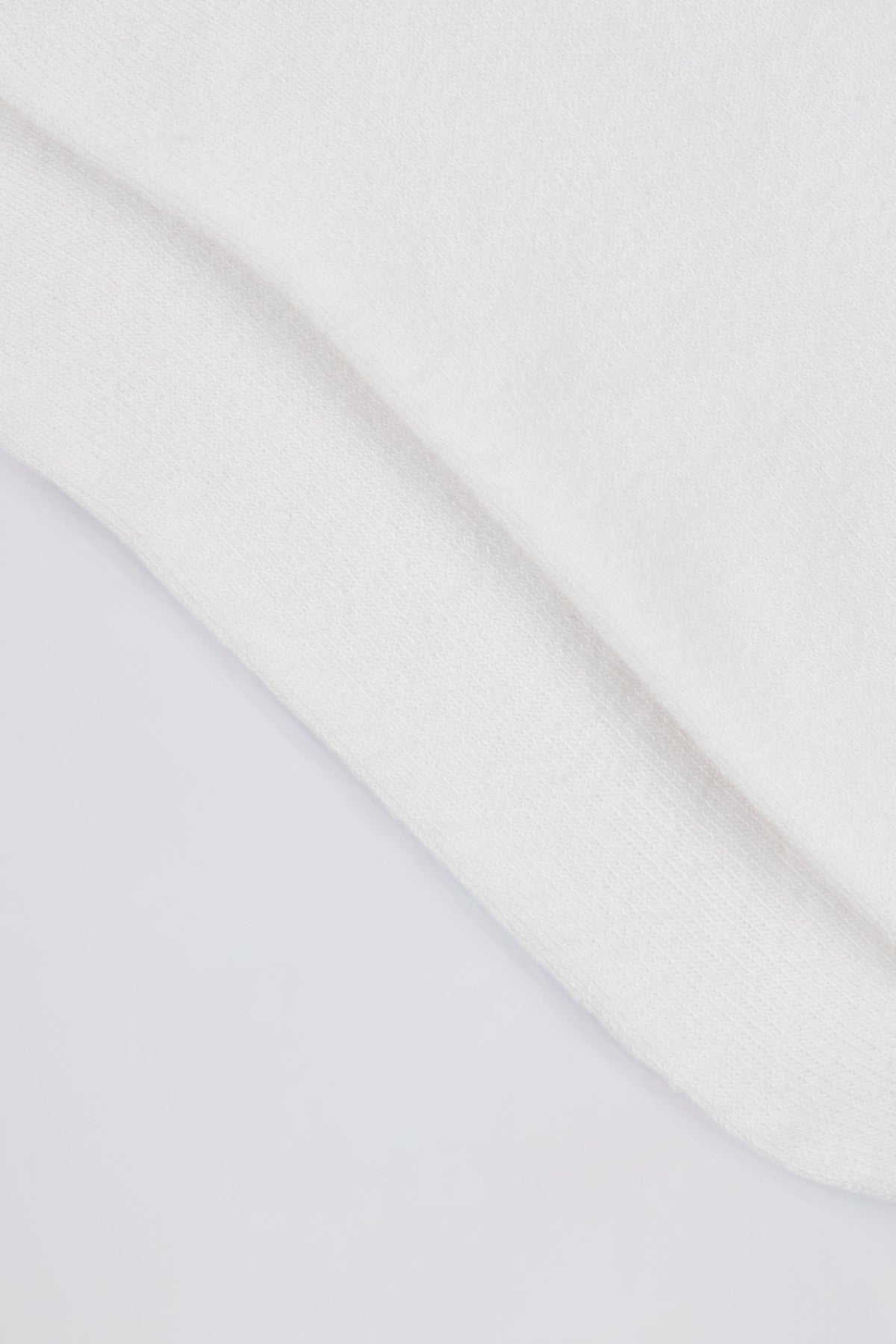 Chic Ribbed Half-Crew Socks in White