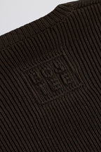 Chic Ribbed-Knit Cropped Shrug in Pecan