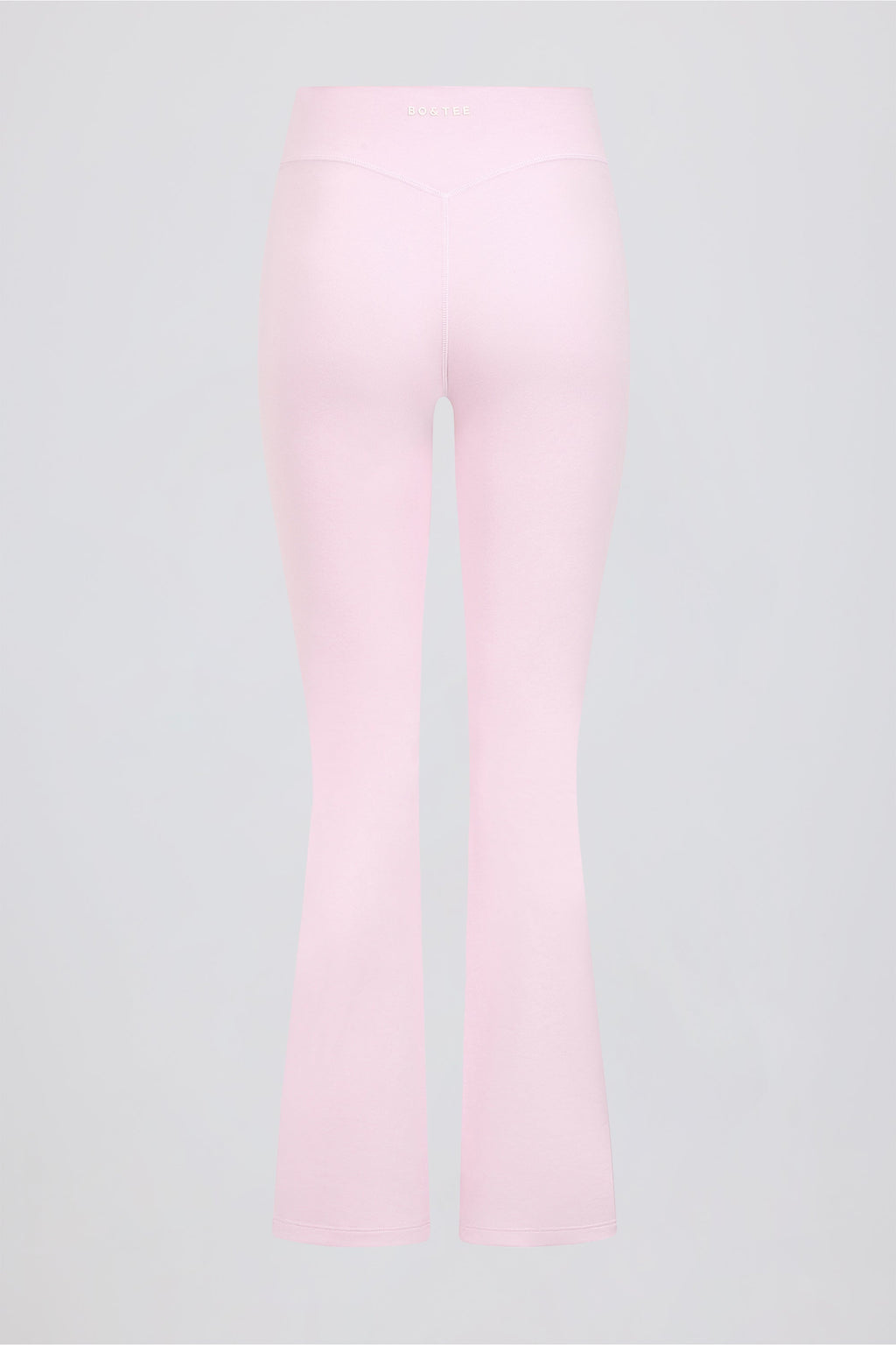 Chic Brushed Jersey Ruched Flared Trousers in Bloom