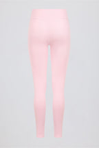 Chic Brushed Jersey Ruched Mid-Rise Leggings in Bloom