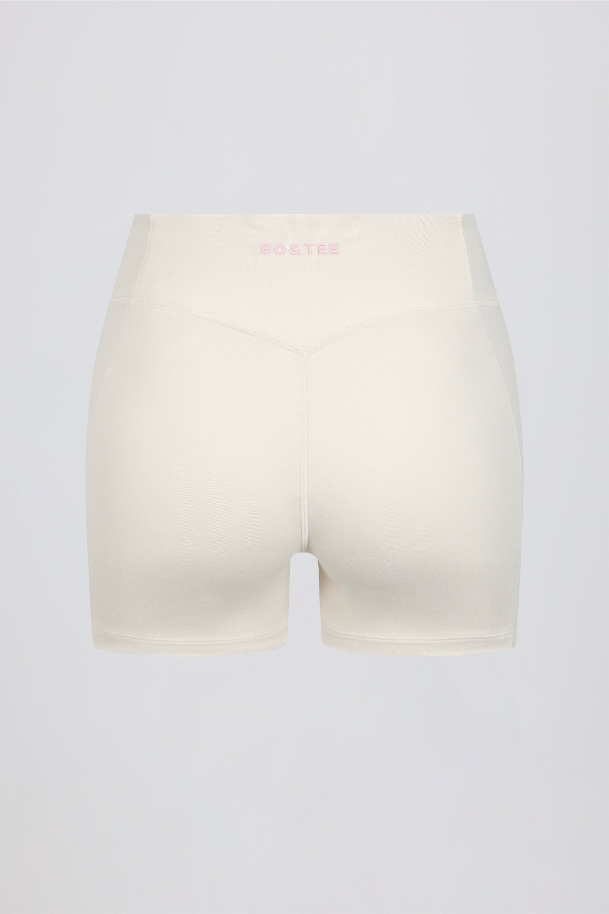 Chic Ruched Mini Shorts in Vanilla