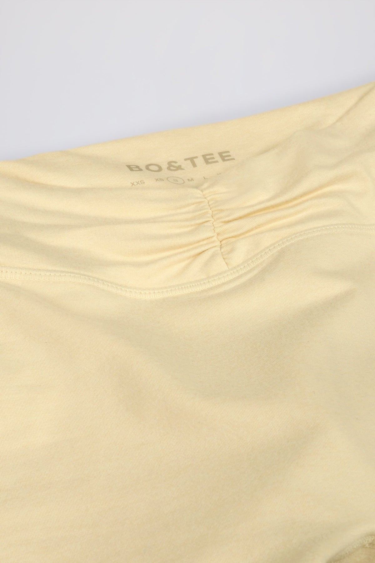 Chic Ruched Mini Shorts in Lemon Marl