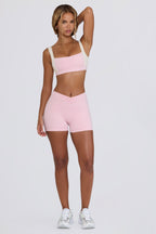 Chic Ruched Mini Shorts in Bloom
