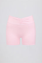 Chic Ruched Mini Shorts in Bloom