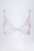 Chic Knot-Detail Bikini Top in White