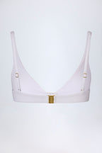 Chic Knot-Detail Bikini Top in White