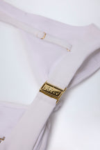 Chic Knot-Detail Bikini Top in White