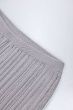 Chic Mid-Rise Flared Trousers in Silver
