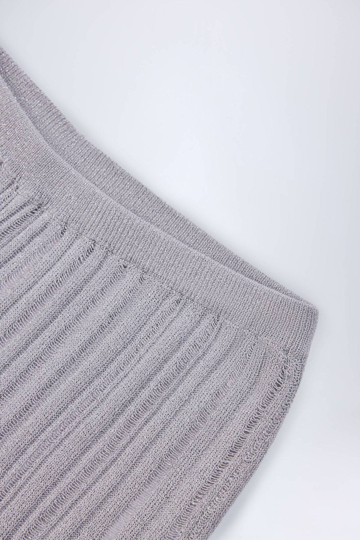 Chic Mid-Rise Flared Trousers in Silver