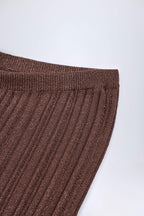 Chic Mid-Rise Flared Trousers in Bronze