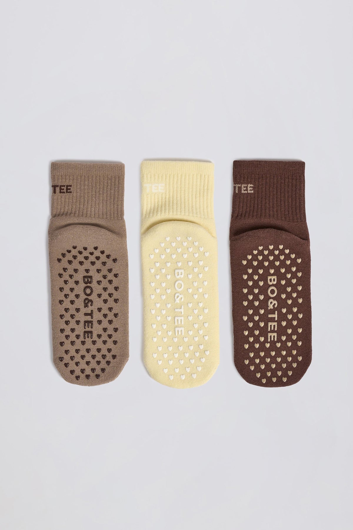 Chic Pilates Sock Bundle in Mocha Multi