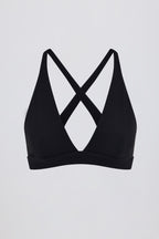 Chic Soft Active Cross-Back Sports Bra in Black