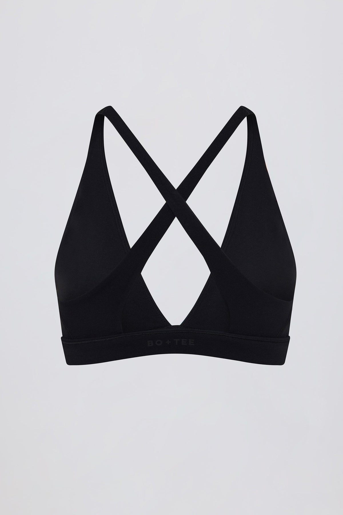 Chic Soft Active Cross-Back Sports Bra in Black