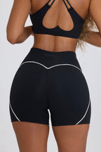 Chic Soft Active Mini Shorts in Black
