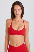 Chic Soft Active Racerback Sports Bra in Strawberry