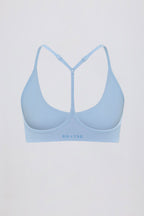 Chic Soft Active Racerback Sports Bra in Sky