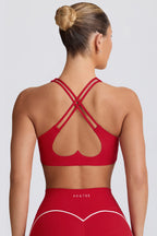 Chic Soft Active Low-Impact Sports Bra in Hot Red