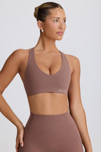 Chic Soft Active Low-Impact Sports Bra in Mocha