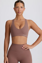 Chic Soft Active Low-Impact Sports Bra in Mocha