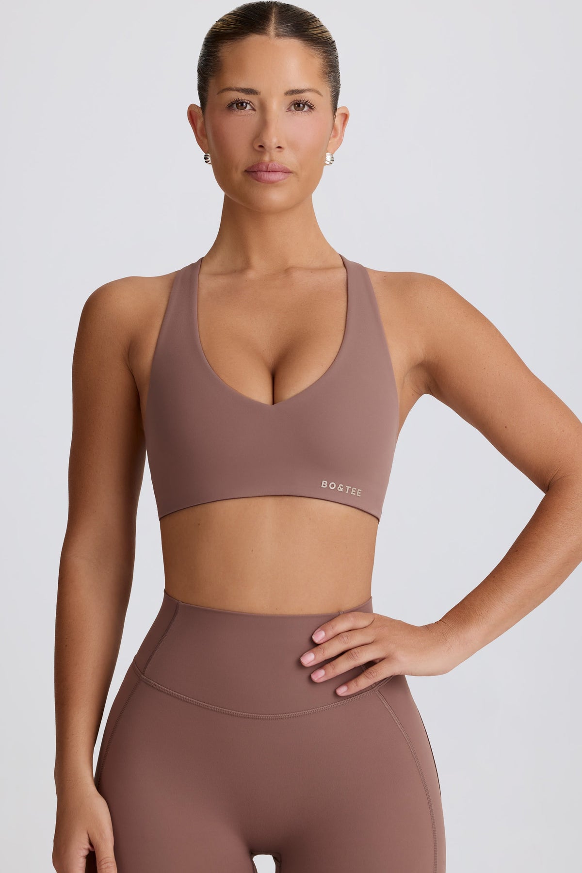 Chic Soft Active Low-Impact Sports Bra in Mocha