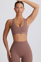 Chic Soft Active Low-Impact Sports Bra in Mocha