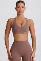 Chic Soft Active Low-Impact Sports Bra in Mocha