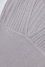 Chic Backless Halterneck Maxi Dress in Silver