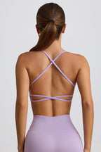 Chic Super Sculpt Seamless Backless Sports Bra in Lavender