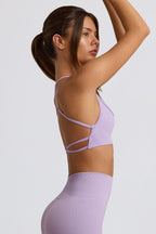Chic Super Sculpt Seamless Backless Sports Bra in Lavender