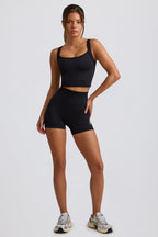 Chic Super Sculpt Seamless Longline Camisole Top in Black