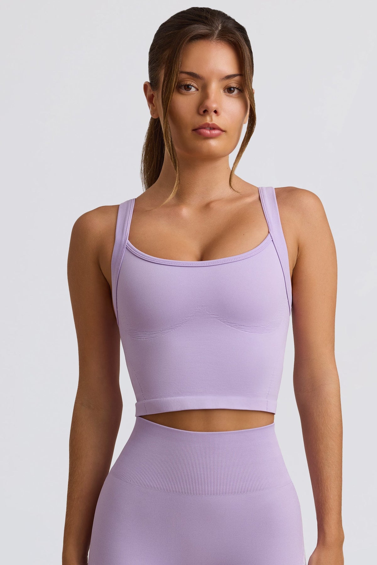 Chic Super Sculpt Seamless Longline Camisole Top in Lavender