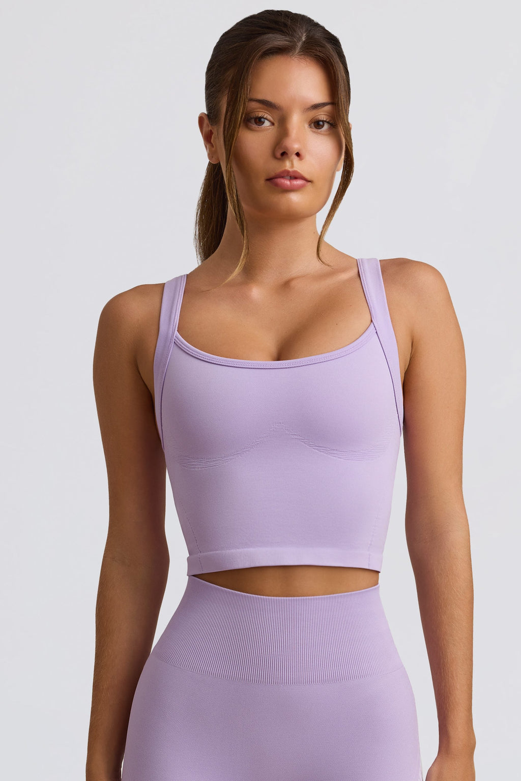 Chic Super Sculpt Seamless Longline Camisole Top in Lavender