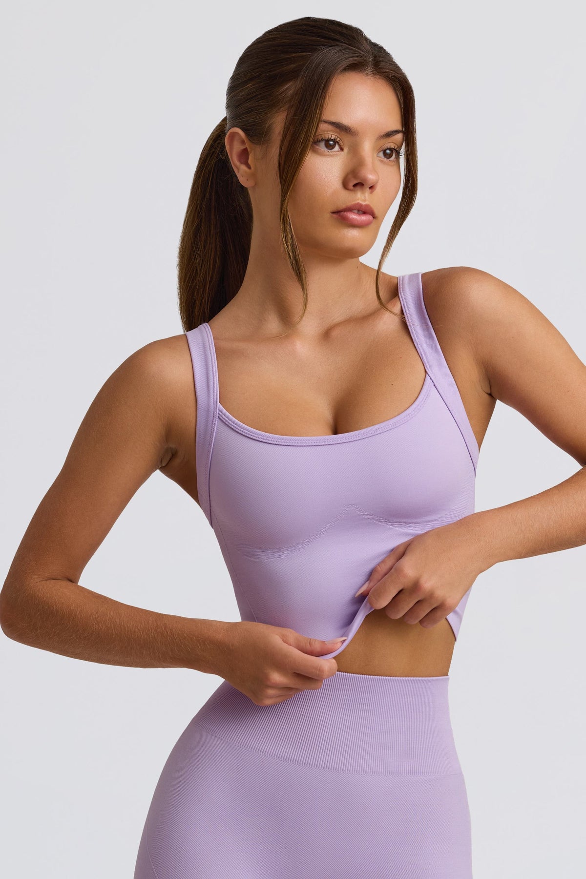 Chic Super Sculpt Seamless Longline Camisole Top in Lavender