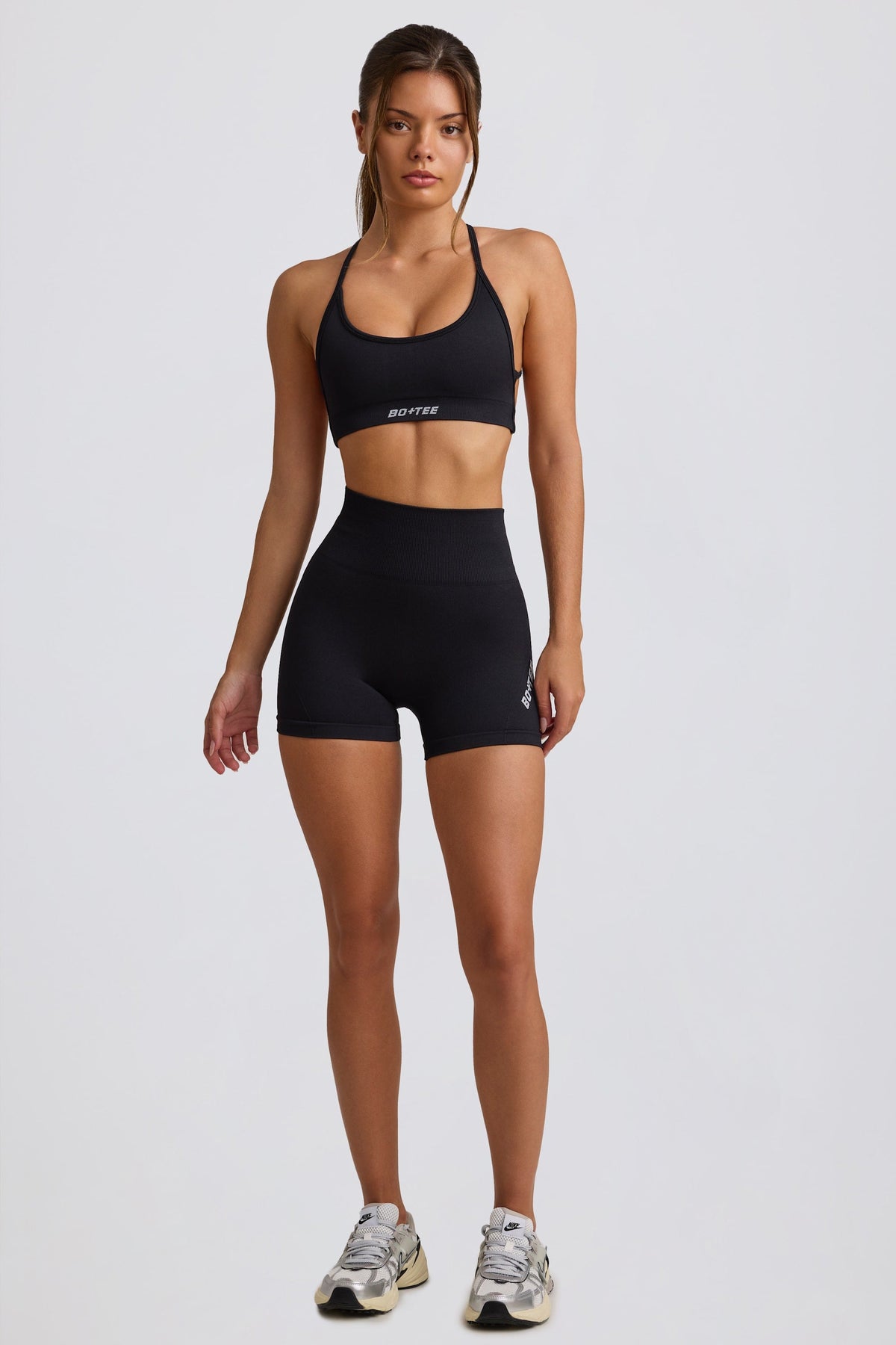 Chic Super Sculpt Seamless Mini Shorts in Black