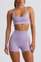 Chic Super Sculpt Seamless Mini Shorts in Lavender