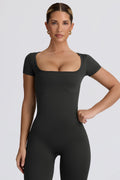 Chic Super Sculpt Seamless T-Shirt in Ash