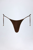 Chic Thong Bikini Bottoms in Bronze Gold