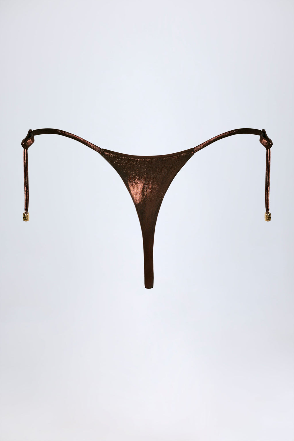Chic Thong Bikini Bottoms in Bronze Gold