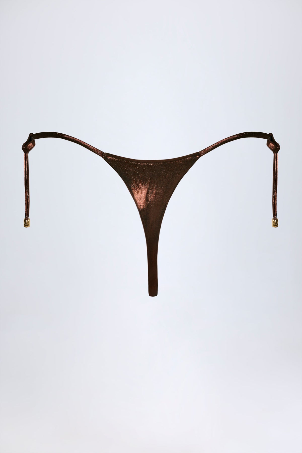 Chic Thong Bikini Bottoms in Bronze Gold