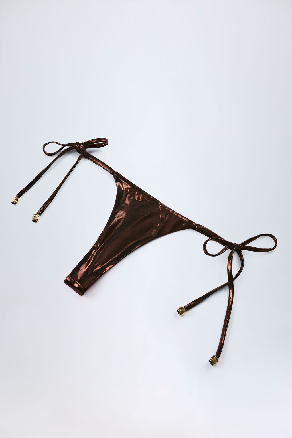 Chic Thong Bikini Bottoms in Bronze Gold