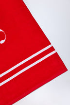 Chic Logo Beach Towel in Fiery Red