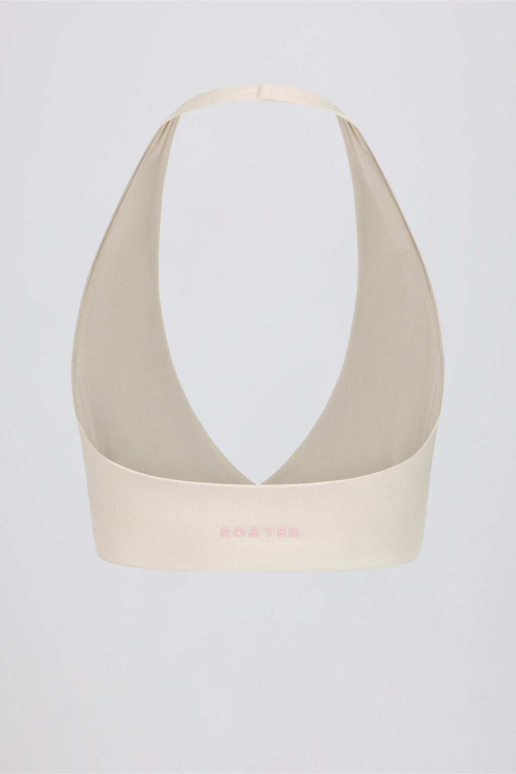 Chic Brushed Jersey V-Neck Sports Bra in Vanilla