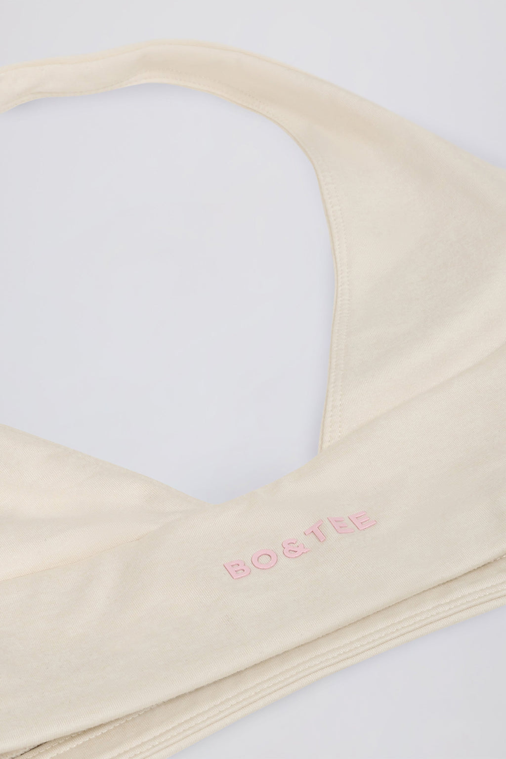 Chic Brushed Jersey V-Neck Sports Bra in Vanilla