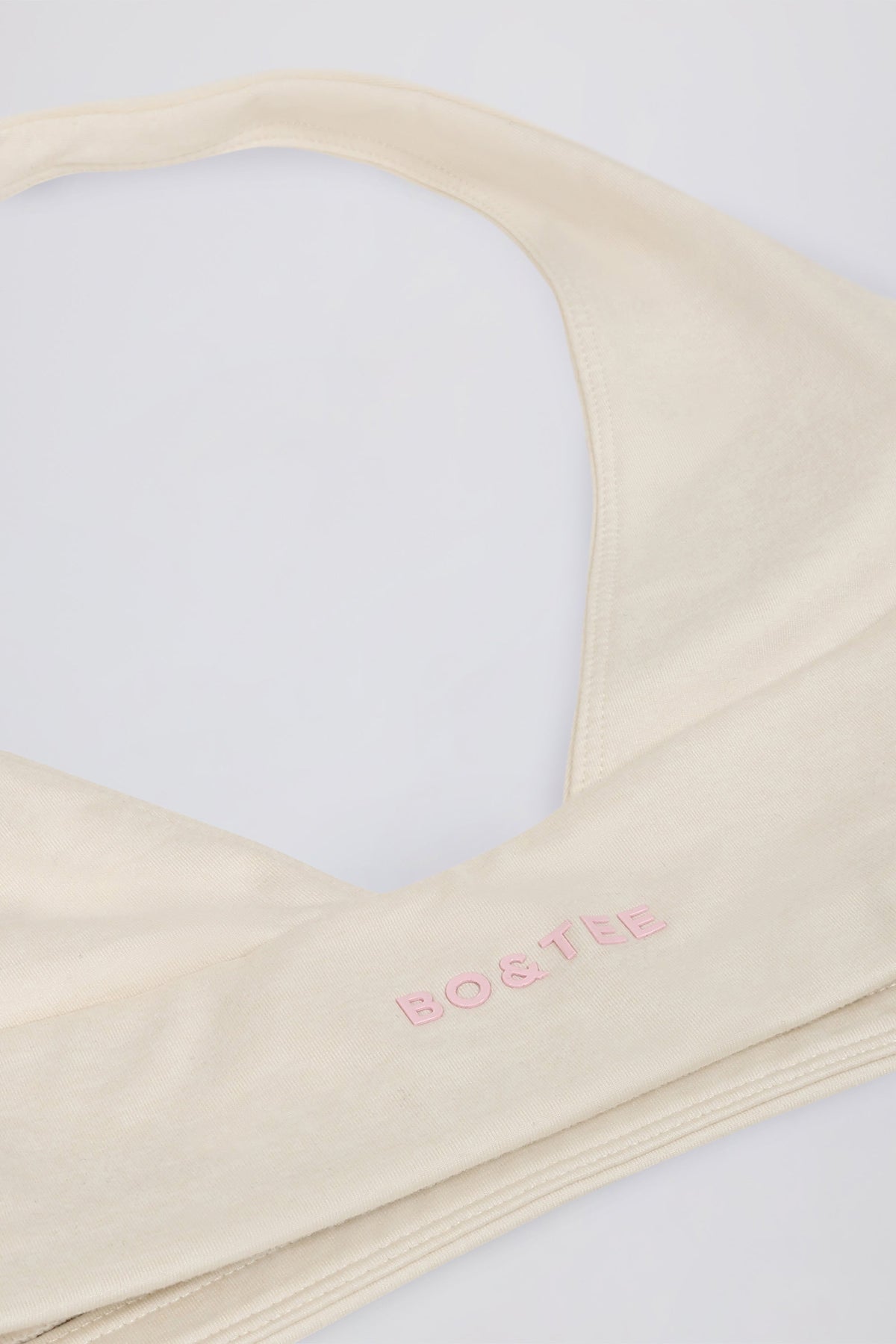 Chic Brushed Jersey V-Neck Sports Bra in Vanilla