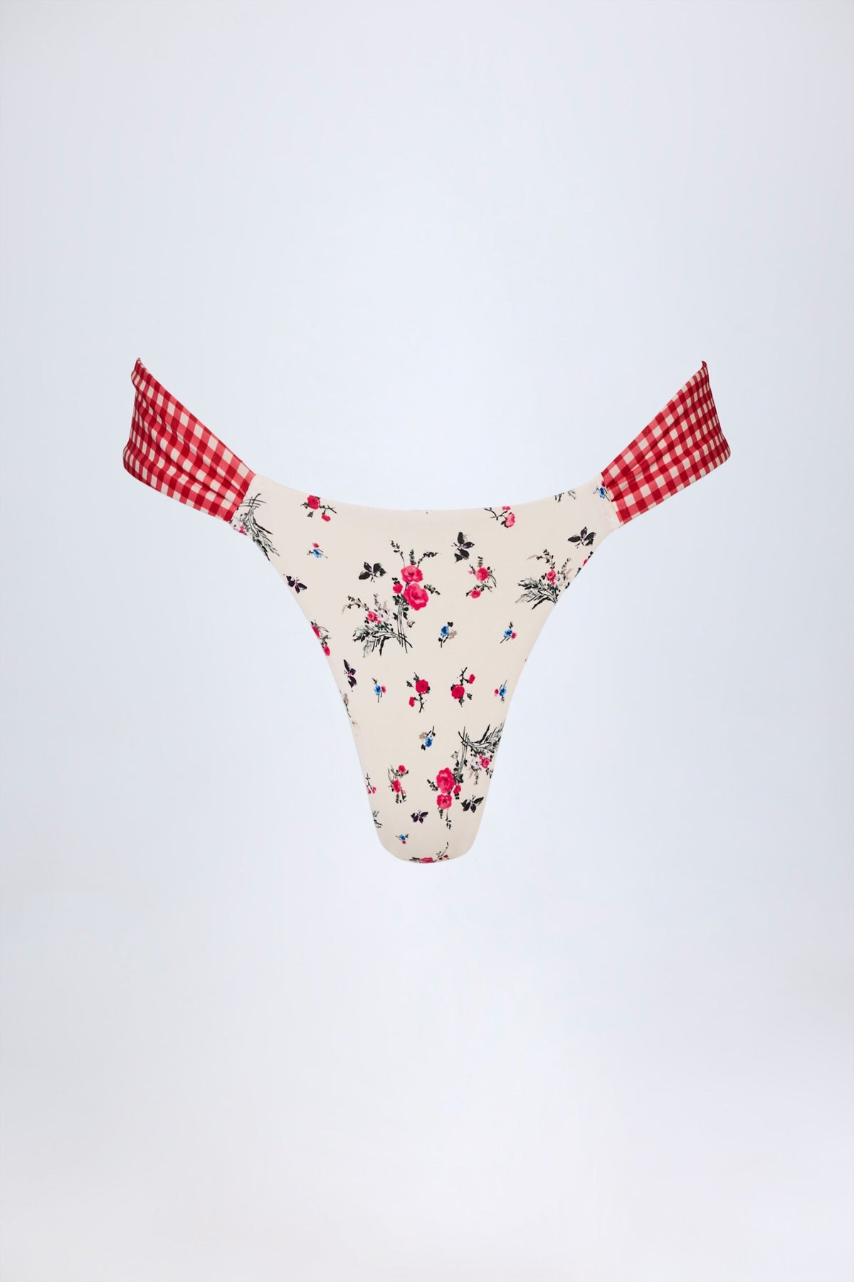 Chic Cheeky Bikini Bottoms in Red Floral