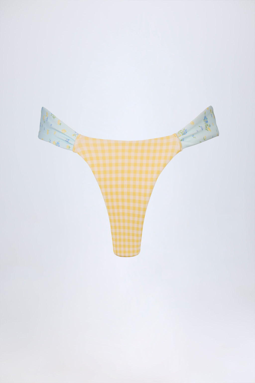 Chic Cheeky Bikini Bottoms in Yellow Gingham