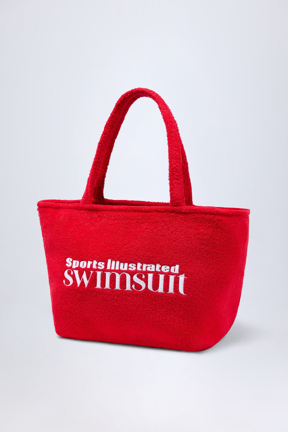 Chic Towelling Tote Bag in Fiery Red