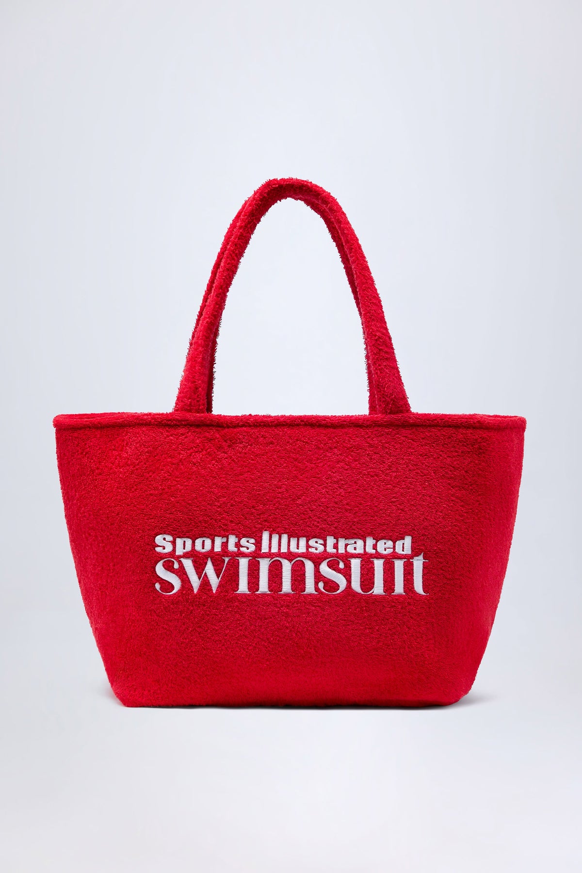 Chic Towelling Tote Bag in Fiery Red
